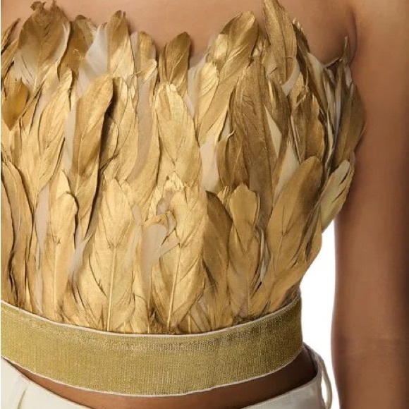 Tops - GOLD FEATHER TOP